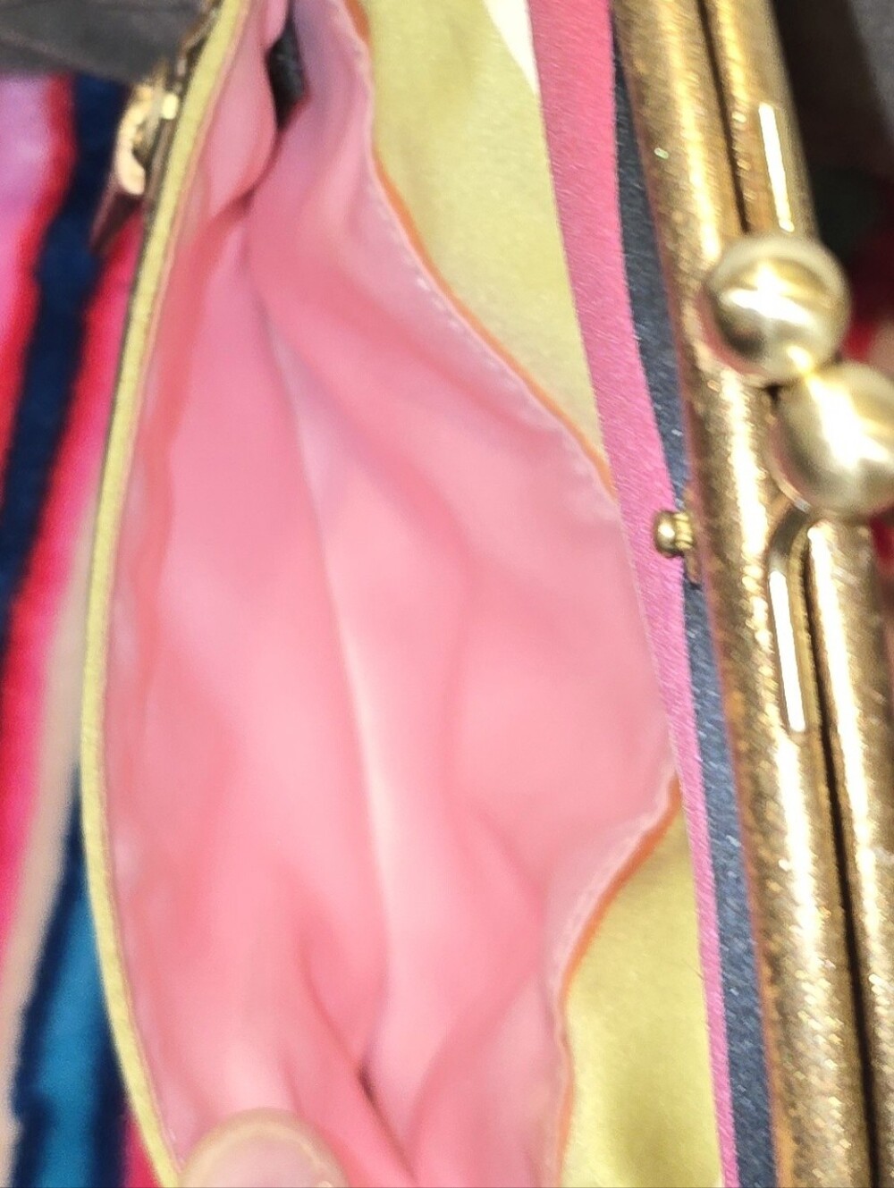 Coach Legacy Stripe Kisslock Pouch/Clutch - Picture 9 of 11